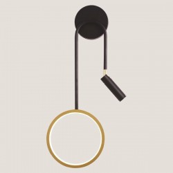 WALL MOUNTED STICK LED A 13W 20x48 BLACK/GOLD 144-58006 WALL MOUNTED STICK LED A 13W 20x48 BLACK/GOLD 144-58006