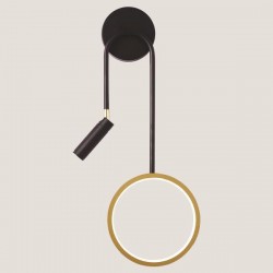WALL MOUNTED STICK LED D 13W 20x48 BLACK/GOLD 144-58007 WALL MOUNTED STICK LED D 13W 20x48 BLACK/GOLD 144-58007