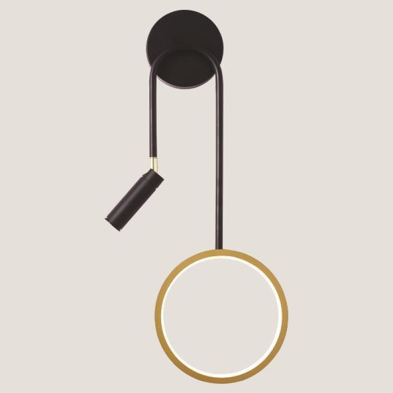 WALL MOUNTED STICK LED D 13W 20x48 BLACK/GOLD 144-58007 WALL MOUNTED STICK LED D 13W 20x48 BLACK/GOLD 144-58007