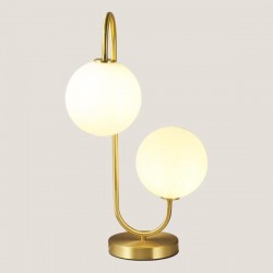 TABLE LAMP WITH 2 GLOBES 2xG9 30x53 COPPER/BLACK 144-72000