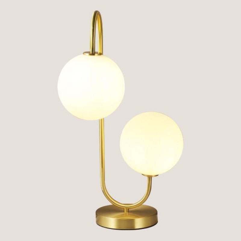 TABLE LAMP WITH 2 GLOBES 2xG9 30x53 COPPER/BLACK 144-72000