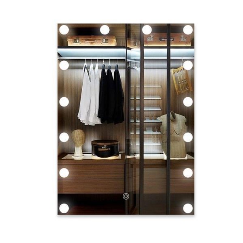 LED MAKE UP RECTANGULAR MIRROR  50x70 CM 144-88009