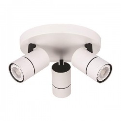 CEILING SPOT ROSETTE TRIPLE GU10 WHITE/ BLACK 145-25012 CEILING SPOT ROSETTE TRIPLE GU10 WHITE/ BLACK 145-25012
