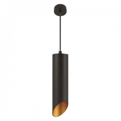 HANGING CEILING LIGHT CYLINDER GU10 1M Φ65x250 BLACK/ GOLD 145-25504 HANGING CEILING LIGHT CYLINDER GU10 1M Φ65x250 BLACK/ GOLD 145-25504