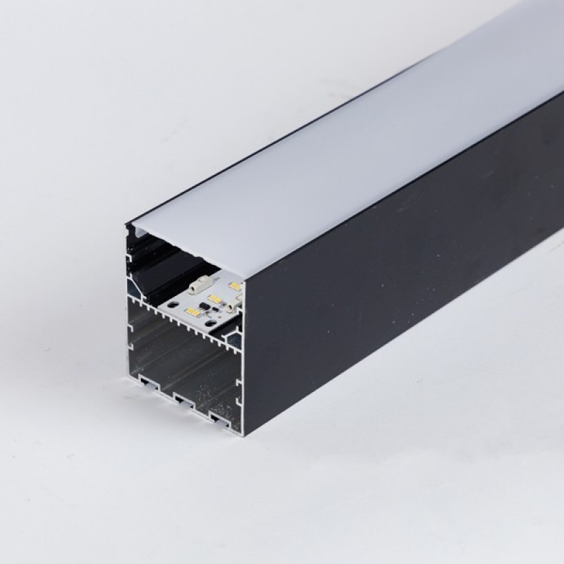 LINEAR SURFACE LIGHT FIXTURE 107,1W 3,0m 6500Κ 35-40V 80Χ70 BLACK 145-50843 LINEAR SURFACE LIGHT FIXTURE 107,1W 3,0m 6500Κ 35-40V 80Χ70 BLACK 145-50843