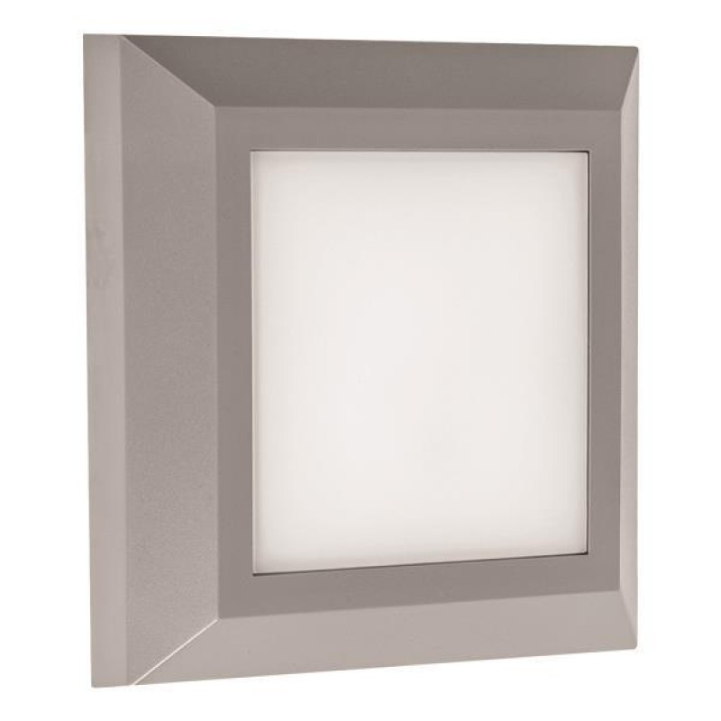 LED СТЪПКОВО ОСВЕТЛЕНИЕ ЗА СТЕНА 3W IP65 3000K 125X125MM СИВО LED СТЪПКОВО ОСВЕТЛЕНИЕ ЗА СТЕНА 3W IP65 3000K 125X125MM СИВО