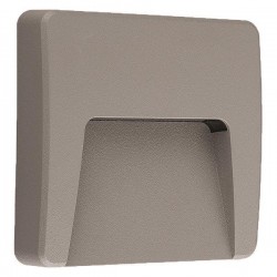 СТЕННО LED СТЪПАЛОВИДНО ОСВЕТЛЕНИЕ SLIM 3W IP65 230V 3000K 120X120MM СИВО СТЕННО LED СТЪПАЛОВИДНО ОСВЕТЛЕНИЕ SLIM 3W IP65 230V 3000K 120X120MM СИВО