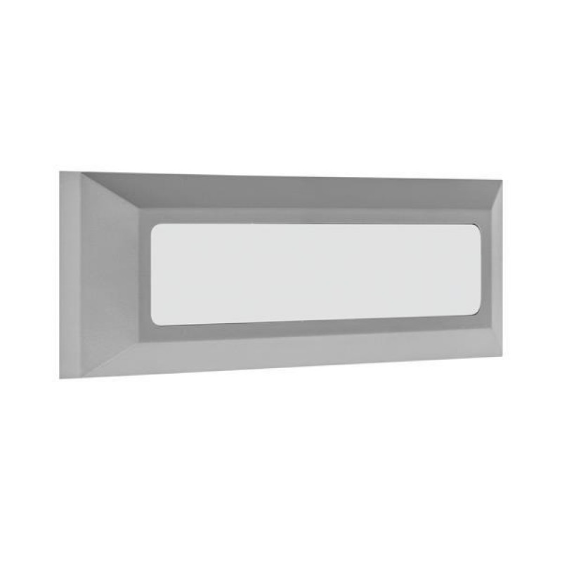 WALL MOUNTED LED SLIM STEP LIGHT 4W IP65 230V 3CCT 230X80mm GREY PRO 145-52072 WALL MOUNTED LED SLIM STEP LIGHT 4W IP65 230V 3CCT 230X80mm GREY PRO 145-52072