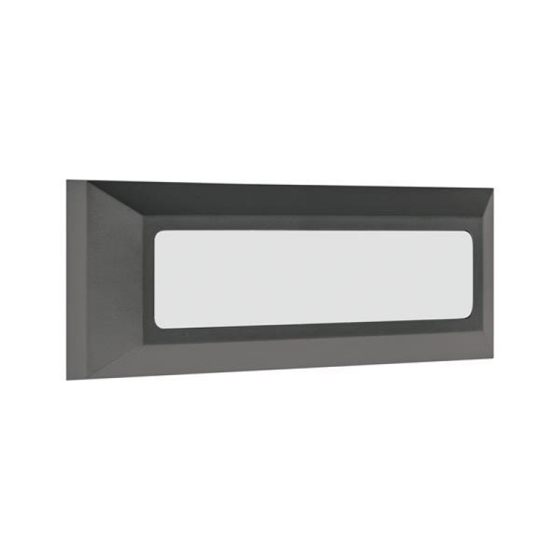 WALL MOUNTED LED SIM STEP LIGHT 4W IP65 230V 3CCT 230X80mm DARK GREY PRO 145-52073 WALL MOUNTED LED SIM STEP LIGHT 4W IP65 230V 3CCT 230X80mm DARK GREY PRO 145-52073