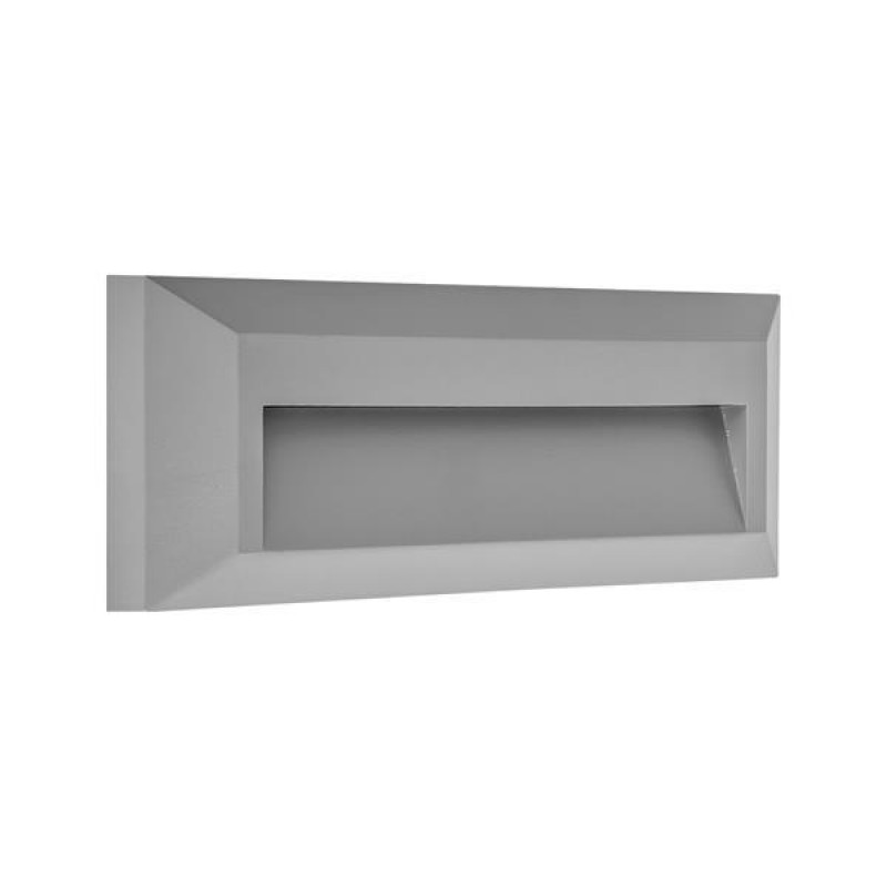 WALL MOUNTED LED SLIM STEP LIGHT 2W IP65 220-240V 3CCT 230X80X27mm GREY PRO 145-52082 WALL MOUNTED LED SLIM STEP LIGHT 2W IP65 220-240V 3CCT 230X80X27mm GREY PRO 145-52082