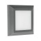 LED СТЪПКОВО ОСВЕТЛЕНИЕ ЗА СТЕНА 3W IP65 3CCT 125X125MM ТЪМНО СИВО