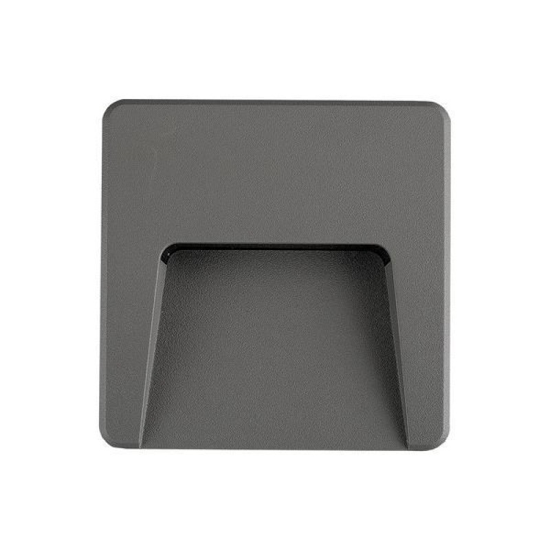 WALL MOUNTED LED SLIM STEP LIGHT 3W IP65 230V 3CCT 120X120mm DARK GREY PRO 145-52098 WALL MOUNTED LED SLIM STEP LIGHT 3W IP65 230V 3CCT 120X120mm DARK GREY PRO 145-52098