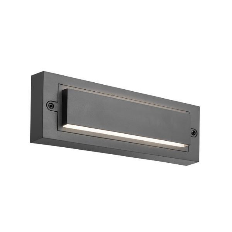 LED СТЕННА ЛАМПА 6W 3CCT IP65 СИВА