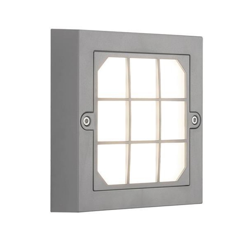 LED СТЕННО ТЯЛО 6W 3CCT IP65 ТЪМНО СИВО