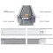 BASE FOR LINEAR 2258Χ65Χ40mm 8 LINES WHITE 145-58003