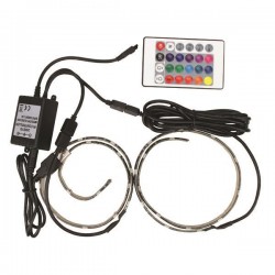 LED ЛЕНТА RGB 0,50М 7,2W 5V IP65 С USB ЗАХРАНВАНЕ - КОМПЛЕКТ 2 БР.