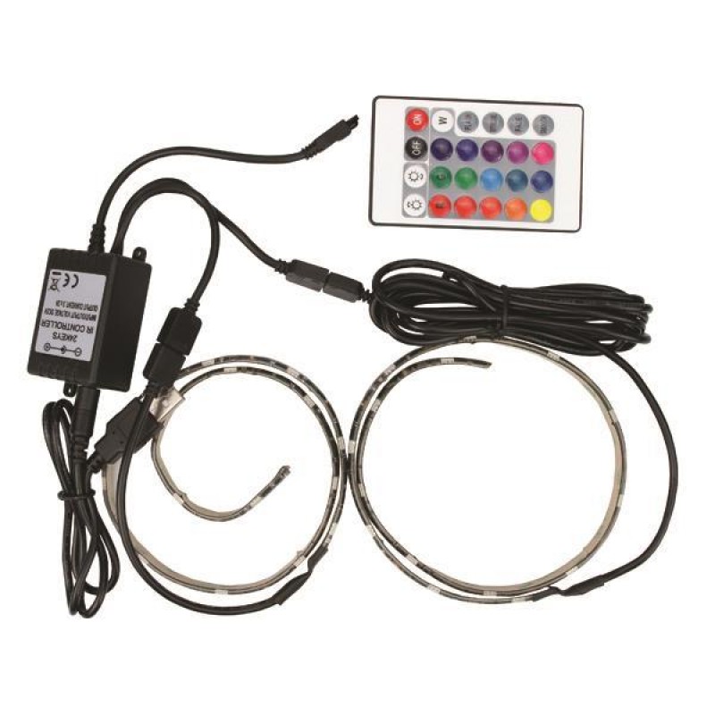 LED ЛЕНТА RGB 0,50М 7,2W 5V IP65 С USB ЗАХРАНВАНЕ - КОМПЛЕКТ 2 БР.