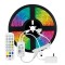 LED ЛЕНТА КОМПЛЕКТ 5 МЕТРА RGB 12V + ЗАХРАНВАНЕ + WIFI КОНТРОЛЕР С МУЗИКА IP20