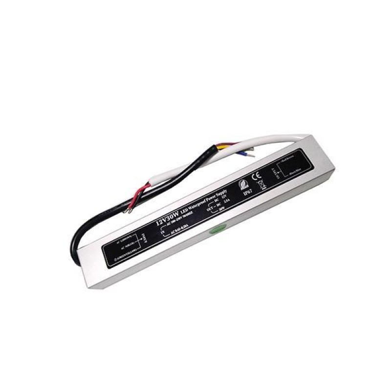 ЗАХРАНВАНЕ МЕТАЛНО ЗА LED ЛЕНТА 12V DC 30W IP67 ЗАХРАНВАНЕ МЕТАЛНО ЗА LED ЛЕНТА 12V DC 30W IP67