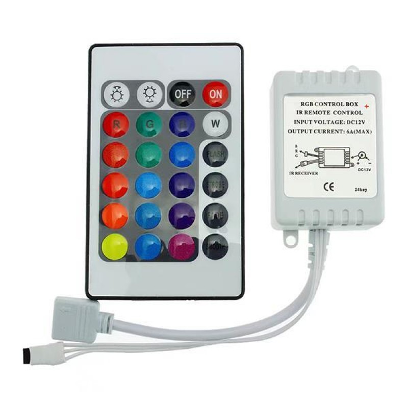 WIRELESS IR CONTROLLER RGB DC 5V/30W 12V/72W 24V/165W 145-71410 WIRELESS IR CONTROLLER RGB DC 5V/30W 12V/72W 24V/165W 145-71410
