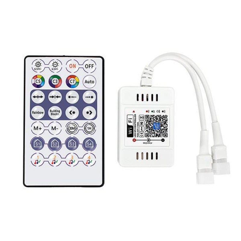 БЕЗЖИЧЕН КОНТРОЛЕР RF WIFI & BLUETOOTH PIXEL DC5-24V, 2CH БЕЗЖИЧЕН КОНТРОЛЕР RF WIFI & BLUETOOTH PIXEL DC5-24V, 2CH