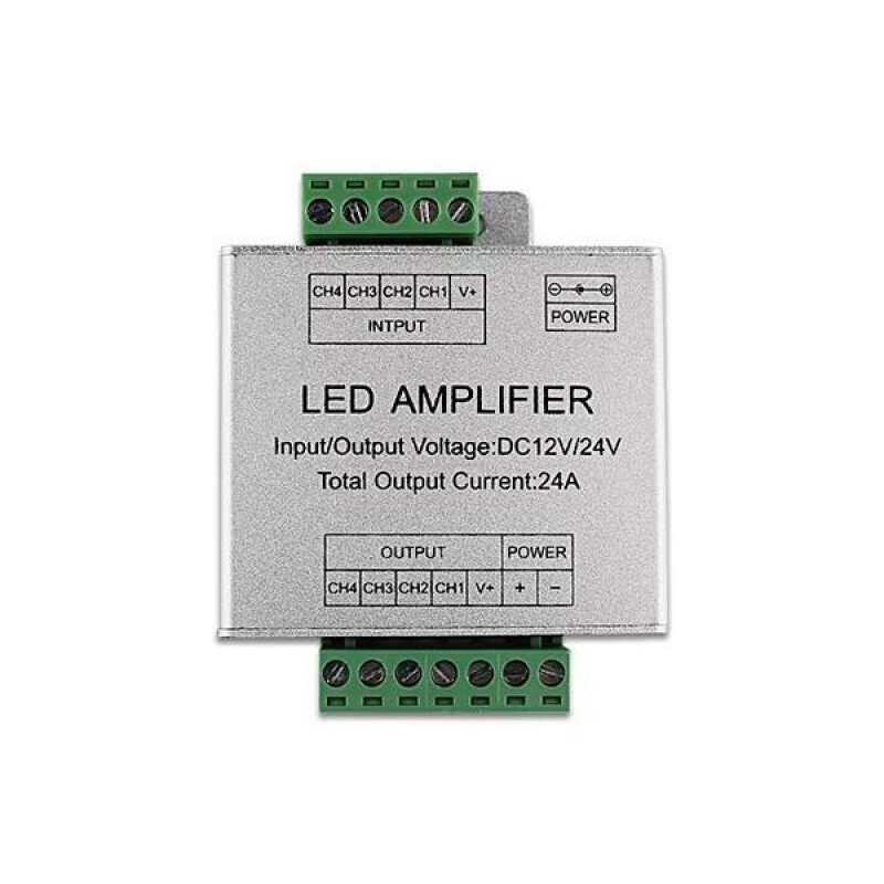 СИГНАЛЕН УСИЛВАТЕЛ ЗА RGBW LED ЛЕНТА 288W/12V 576W/24V СИГНАЛЕН УСИЛВАТЕЛ ЗА RGBW LED ЛЕНТА 288W/12V 576W/24V