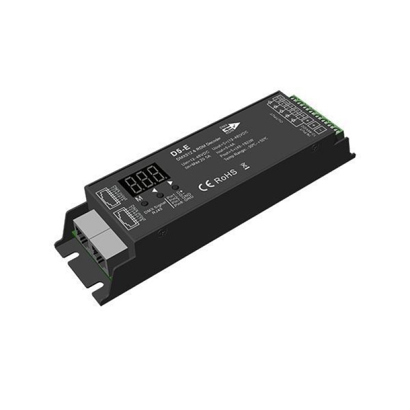 DMX512/RDM ДЕКОДЕР 5 КАНАЛА 4A 12-48VDC D5-E DMX512/RDM ДЕКОДЕР 5 КАНАЛА 4A 12-48VDC D5-E