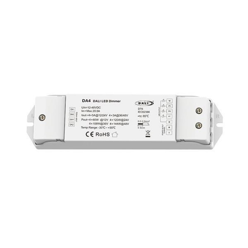 DALI LED ДИМЕР 5A*4КАНАЛА 12-24VDC