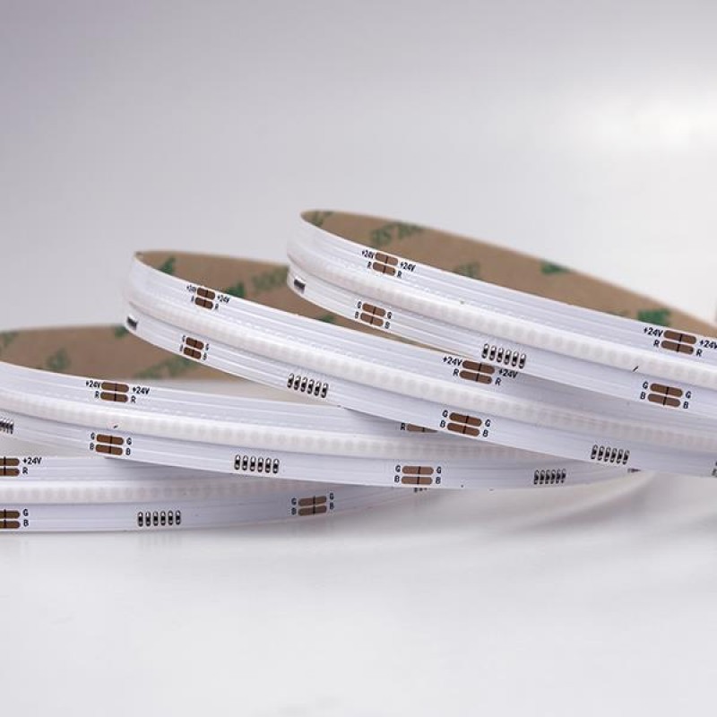 LED ЛЕНТА COB 5M 10W 24V RGB 480LED/M IP44 PRO