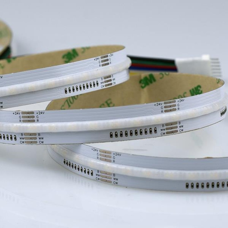 LED ЛЕНТА COB 5M 12W 24V RGBW 4000K 640LM/M IP44 PRO LED ЛЕНТА COB 5M 12W 24V RGBW 4000K 640LM/M IP44 PRO
