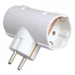 ADAPTOR SCHUKO TO 2 SCHUKO WITH SHUTTER PROTECTION 147-10004