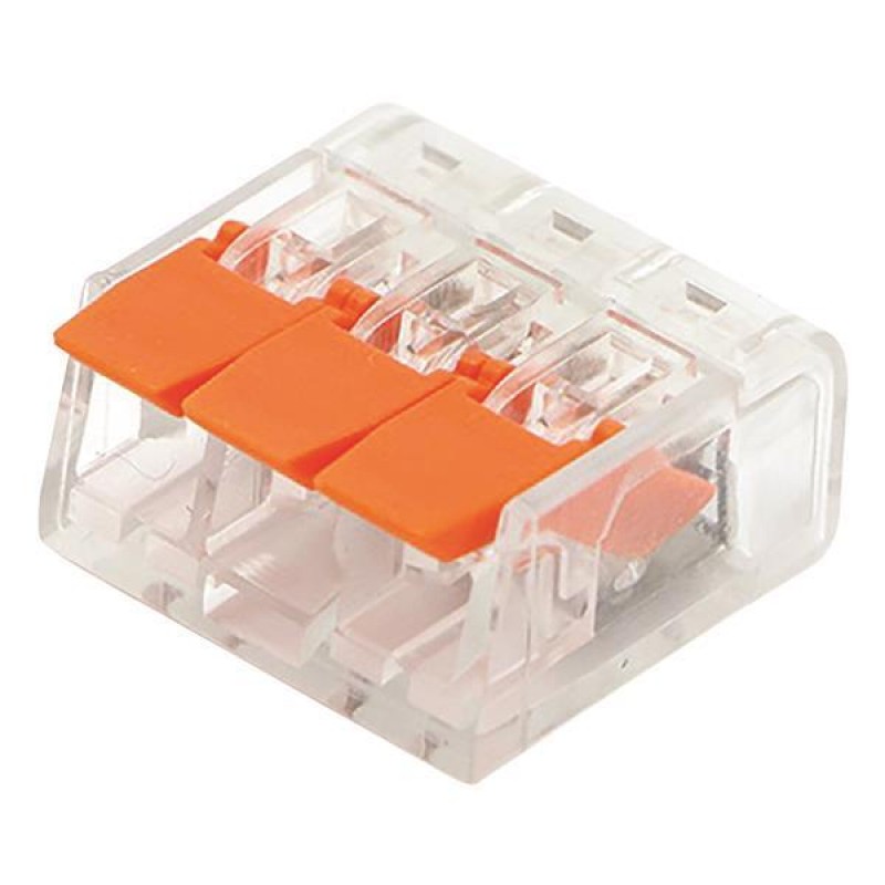 TERMINAL BLOCK PCT-413 3 SEATS WITH A RECEPTACLE 0,20-4mm 32A 400V ORANGE 147-11041
