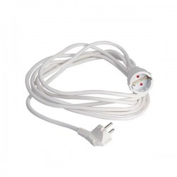 EXTENSION CORD GERMAN TYPE 10m 3Χ1.5mm WHITE 147-13019