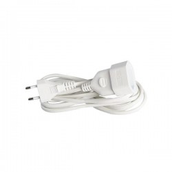 EXTENSION CORD FLAT GERMAN TYPE 2m 2Χ0.75mm WITH SHUTTER PROTECTION 147-13024