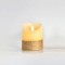 DECO LED CANDLE WITH ROPE, BATTERY, FLICKERING FLAME, TIMER, IVORY, 7,5x10cm 147-15076