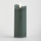BATTERY OPERATED CANDLE, WITH FLAME, GREEN, WITH TIMER, 5x12,5cm 147-15108