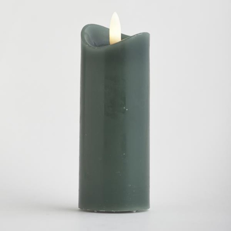 BATTERY OPERATED CANDLE, WITH FLAME, GREEN, WITH TIMER, 5x12,5cm 147-15108 BATTERY OPERATED CANDLE, WITH FLAME, GREEN, WITH TIMER, 5x12,5cm 147-15108