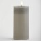 BATTERY OPERATED CANDLE, WITH FLAME, GREY, WITH TIMER, 7x15cm 147-15113