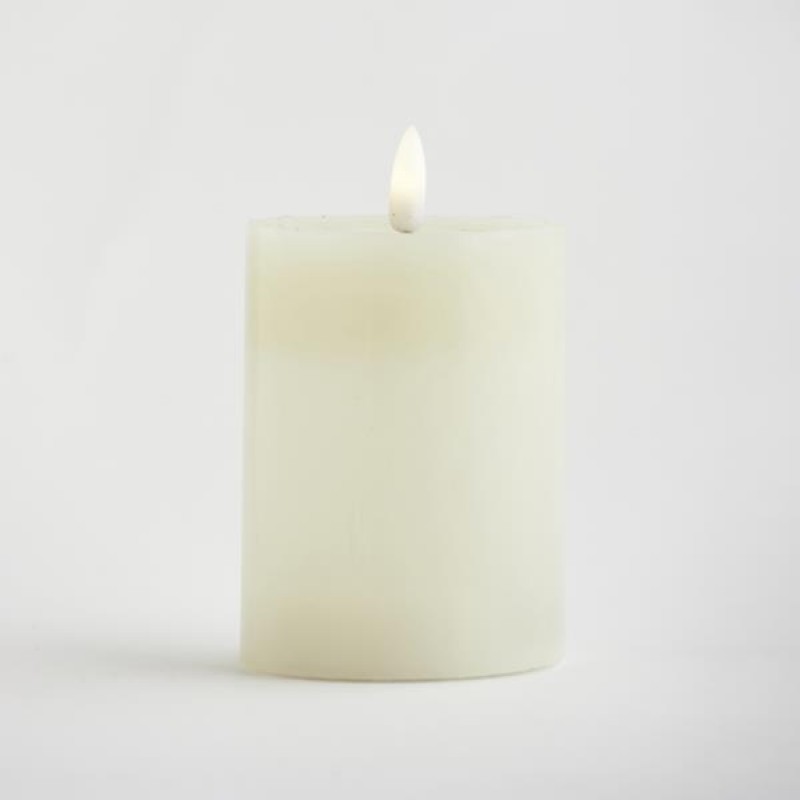 BATTERY OPERATED CANDLE, WITH FLAME, WHITE, WITH TIMER, 7x10cm 147-15117 BATTERY OPERATED CANDLE, WITH FLAME, WHITE, WITH TIMER, 7x10cm 147-15117