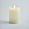 BATTERY OPERATED CANDLE, WITH FLAME, WHITE WITH TIMER, 7x15cm 147-15122
