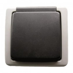 ВЛАГОЗАЩИТЕН КОНТАКТ SCHUKO С КАПАК СИВ IP54