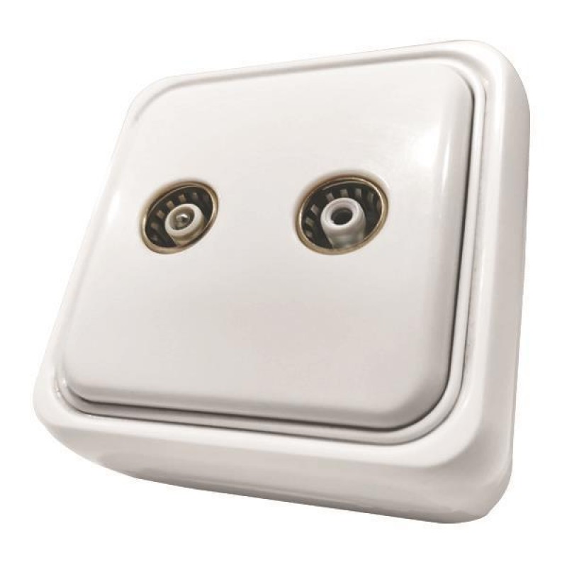 КОНТАКТНА ВЛОЖКА MINI TV/FM БЯЛА IP20 КОНТАКТНА ВЛОЖКА MINI TV/FM БЯЛА IP20