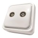 КОНТАКТНА ВЛОЖКА MINI TV/FM БЯЛА IP20 КОНТАКТНА ВЛОЖКА MINI TV/FM БЯЛА IP20