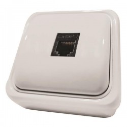 КОНТАКТ RJ11 6P4C БЯЛ IP20 КОНТАКТ RJ11 6P4C БЯЛ IP20