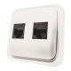 ДВОЕН КОМБИНИРАН КОНТАКТ RJ11/RJ45 БЯЛ IP20