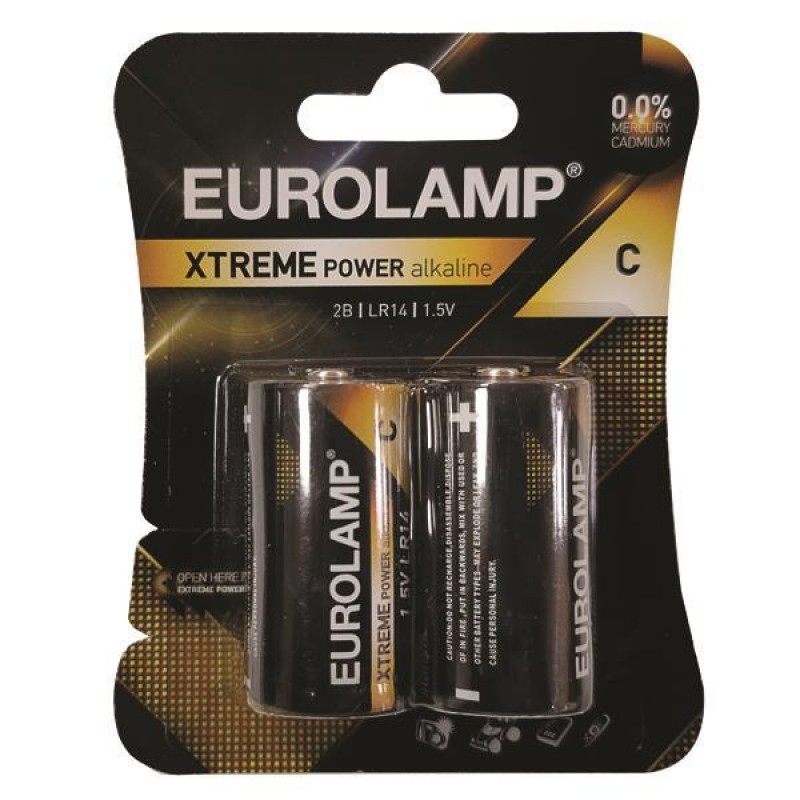 АЛКАЛНИ БАТЕРИИ EXTREME POWER C (LR14) 2 БР. АЛКАЛНИ БАТЕРИИ EXTREME POWER C (LR14) 2 БР.