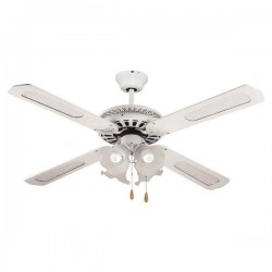 DECORATIVE FAN WITH 4 LIGHTS E27 WHITE Φ132 70W 147-29003 DECORATIVE FAN WITH 4 LIGHTS E27 WHITE Φ132 70W 147-29003