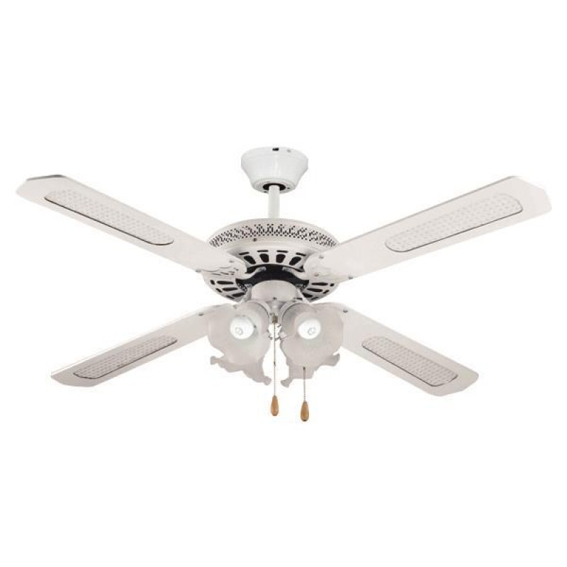 DECORATIVE FAN WITH 4 LIGHTS E27 WHITE Φ132 70W 147-29003