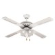 DECORATIVE FAN WITH 4 LIGHTS E27 WHITE Φ132 70W 147-29003