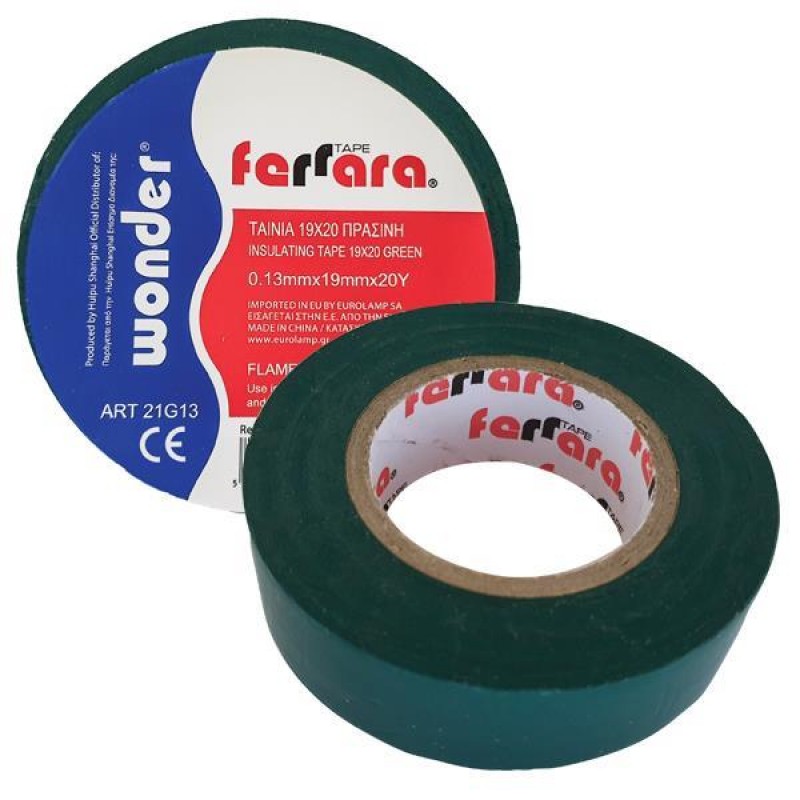 ИЗОЛАЦИОННА ЛЕНТА PVC 19X20MM ЗЕЛЕНА ИЗОЛАЦИОННА ЛЕНТА PVC 19X20MM ЗЕЛЕНА